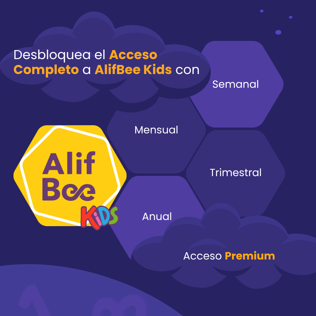 Paquete de acceso premium AlifBee + AlifBee Kids: aplicaciones para aprender árabe para todas las edades