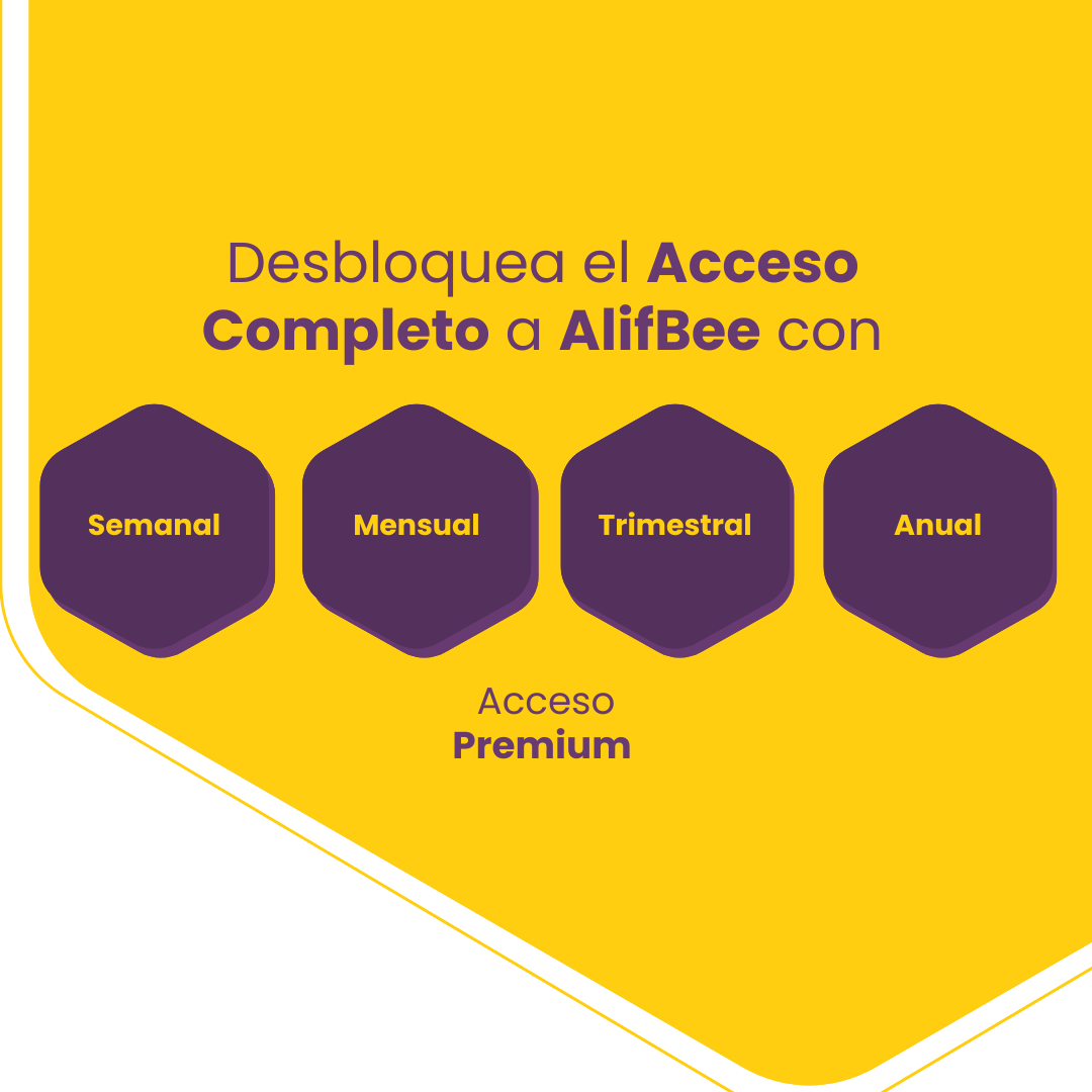 AlifBee – Aprende árabe fácilmente | Código de regalo de acceso Premium